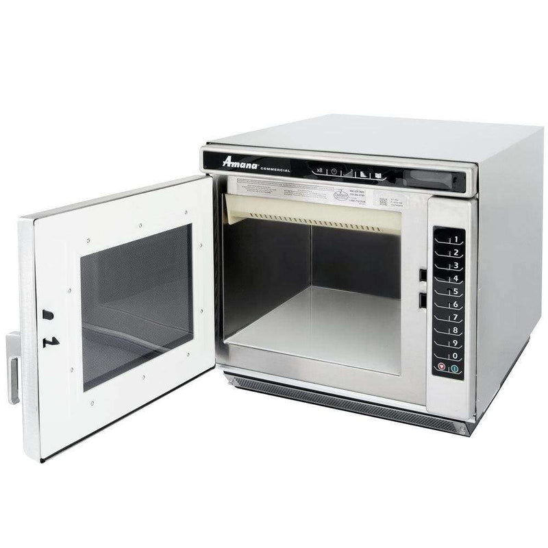 Amana RC22S2 Heavy Duty Stainless Steel Commercial Microwave Oven with Push Button Controls - 208/240V, 2200W