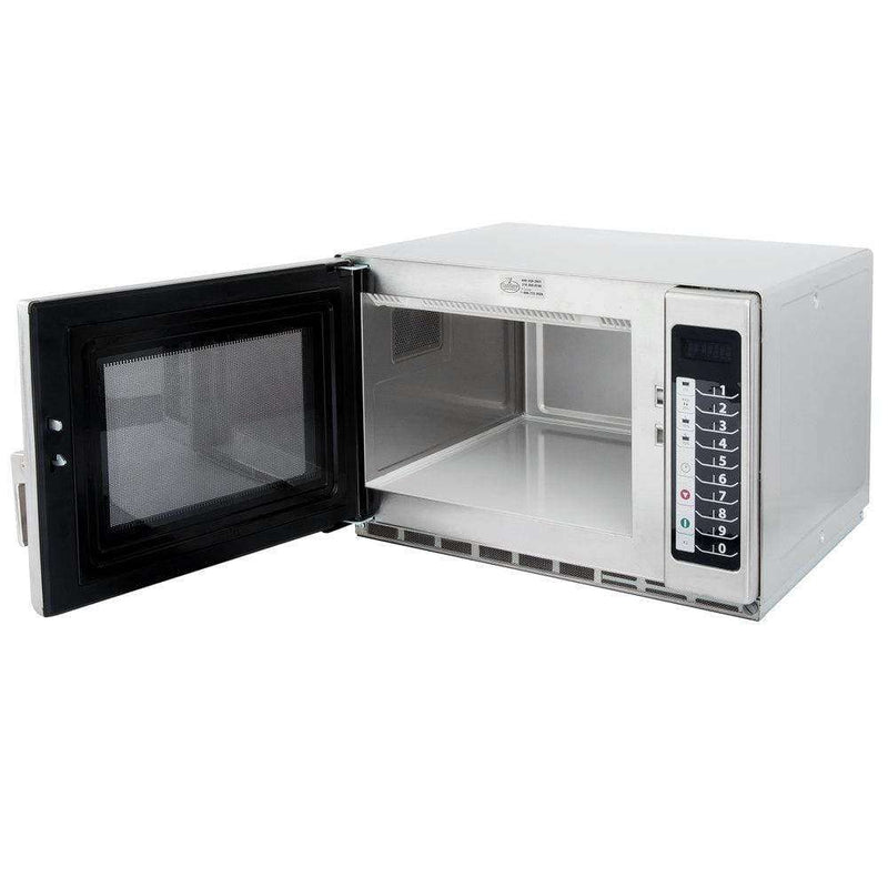 Amana RFS12TS Medium Duty Stainless Steel Commercial Microwave with Push Button Controls - 120V, 1200W