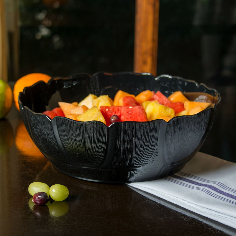Carlisle 691403 12" Petal Mist Bowl-Black 5.7 Qt