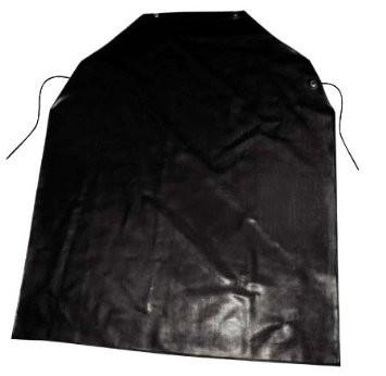 Winco BA-LA Black Latex Bib Apron