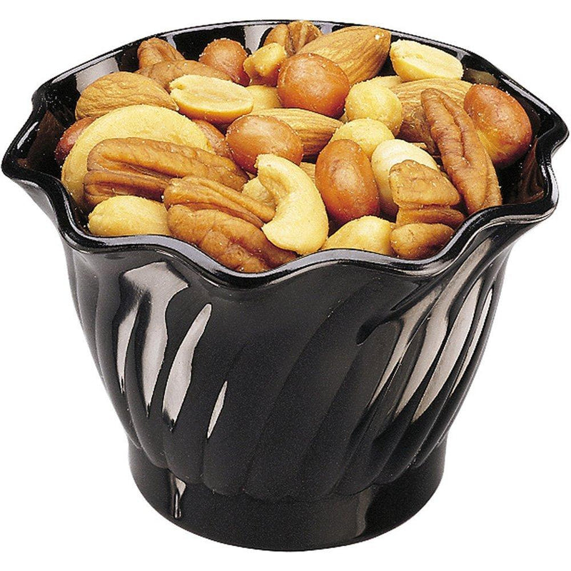 Cambro SRB5CW110 Camwear 5 oz Black Swirl Bowl