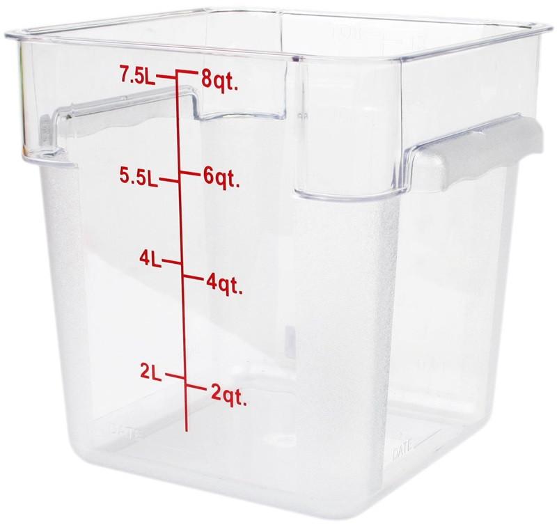 Thunder Group PLSFT008PC 8 QT Clear  Polycarbonate  Food Storage Containers