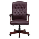 Flash Furniture Martha Washington Burgundy Leather Executive Swivel Office Chair