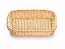 Tablecraft M1193W Natural Rectangular Woven Basket 19" x 14" x 4"