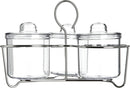 Carlisle 457307 Chrome Plated Wire Caddy with 3 Jars