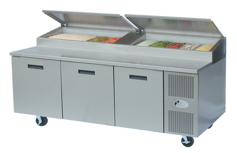 Refrigerated Raised Rail Prep Table