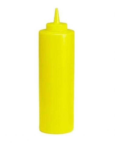 Tablecraft 124M-1 24 Oz Mustard Squeeze Bottle With Standard Tip
