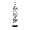 Tablecraft BKC15 15" Circle Stainless Steel Number Stand Black