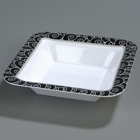 Carlisle Designer Display 44403921 White with  Wide Rim Display Bowl with Waves 14"