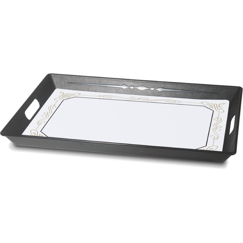 Carlisle 1089RS152003 Black Room Service Tray 20" x 15.5" x 1.5"