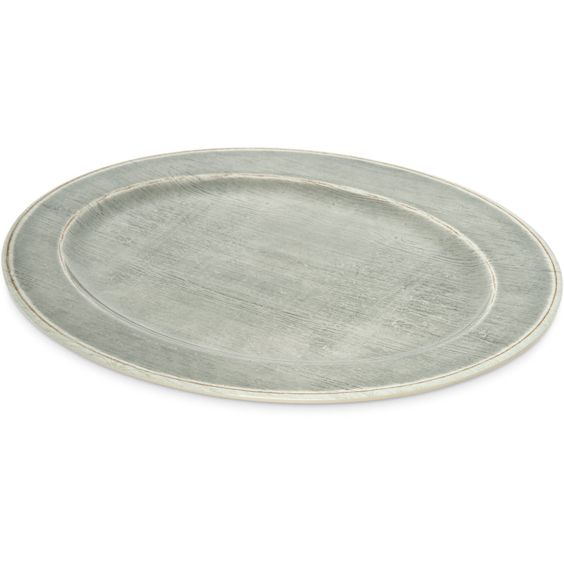 Carlisle Grove 6402118 Smoke Melamine Oval Platter 20" x 14"