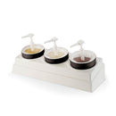 Carlisle Coldmaster CM105803 Crock & Organizer Condiment Set Black