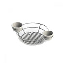 Tablecraft H711182 Round Chrome Basket 11" x 8"