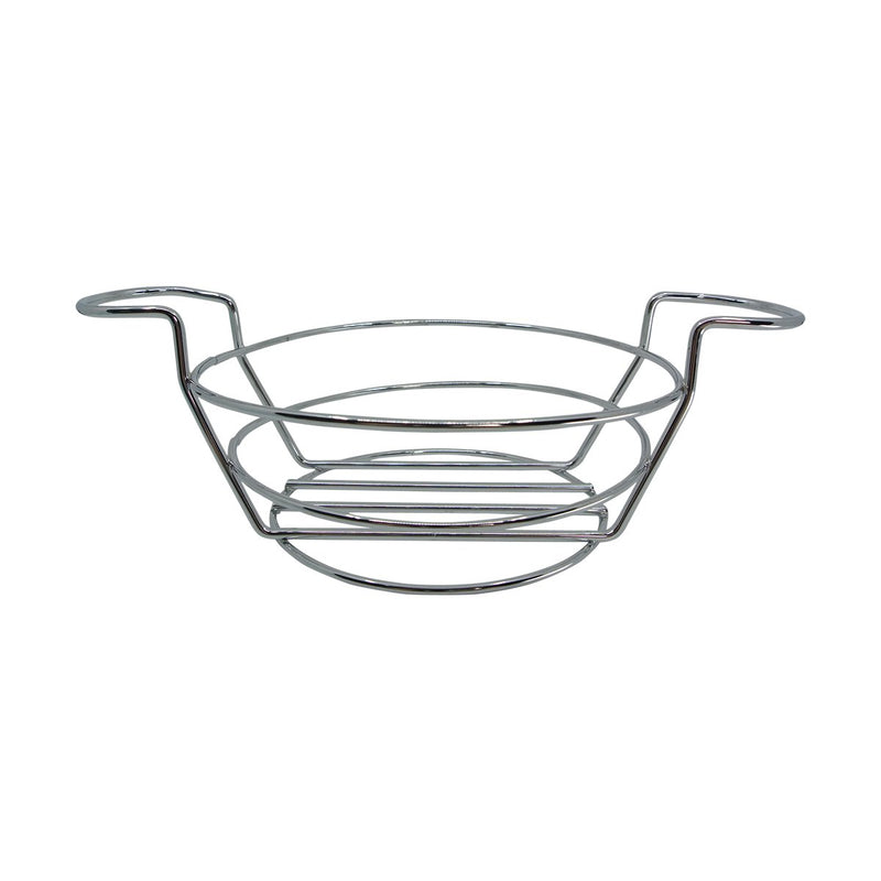 Tablecraft H711182 Round Chrome Basket 11" x 8"