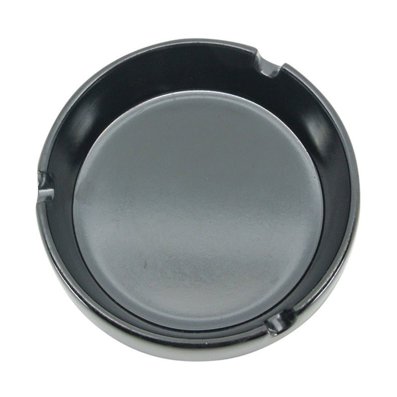 Tablecraft 707B Phenolic Round Stacking Black Ashtray