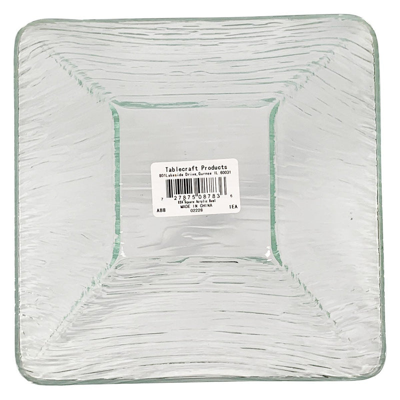 Tablecraft AB8 Square 8" Acrylic Bowl