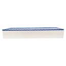 Tablecraft M11765BL White with Blue Trim Straight Sided Rectangular Melamine Tray