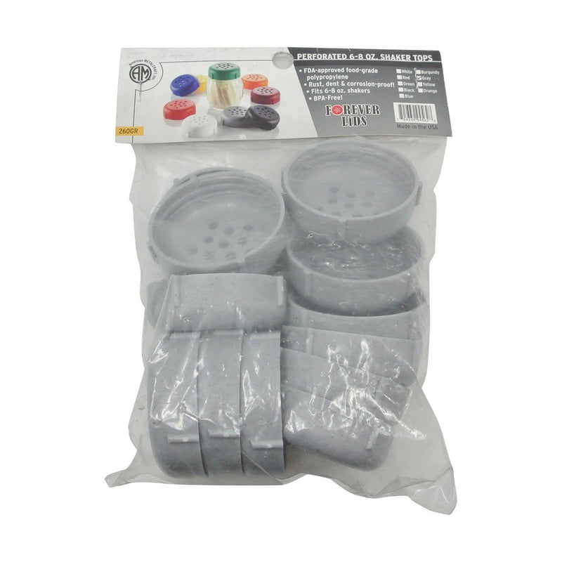 American Metalcraft Forever Lids 260GR Gray Perforated Shaker Top Dozen