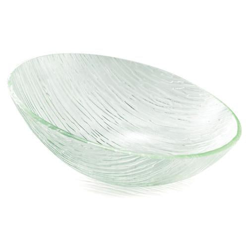 Tablecraft AB125 12" x 5" Acrylic Sloped Oval Bowl