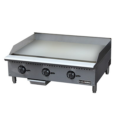 Adcraft - BDCTG-36T - Black Diamond Thermostatic Gas Griddle 36"