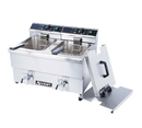 Adcraft - DF-12L/2 - Admiral Craft|Df-12L/2|Quickship Double Deep Fryer Electric 15 Lbs Commercial Stainless Steel