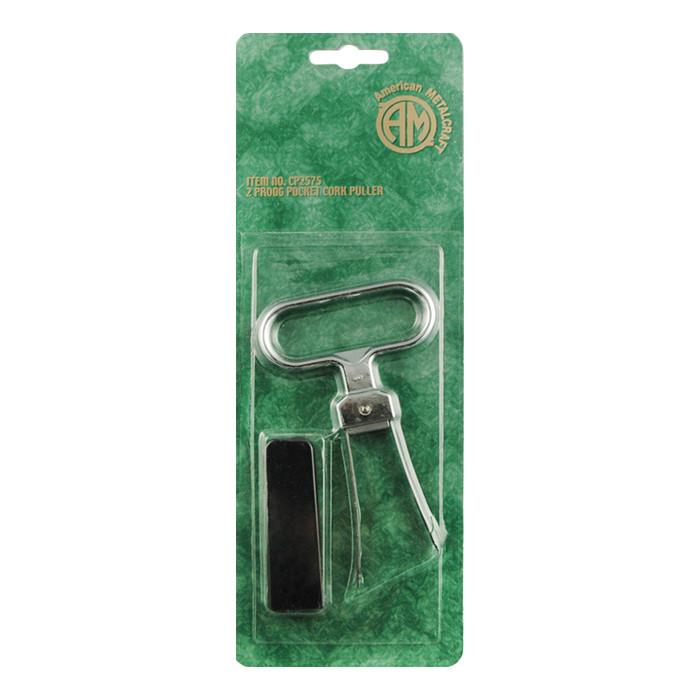 American Metalcraft CP2575 2-Prong Pocket Cork Puller