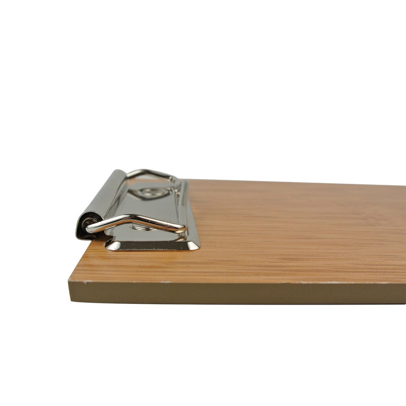 American Metalcraft BB8 Bamboo Clip Board Menu Holder 8" x 4"
