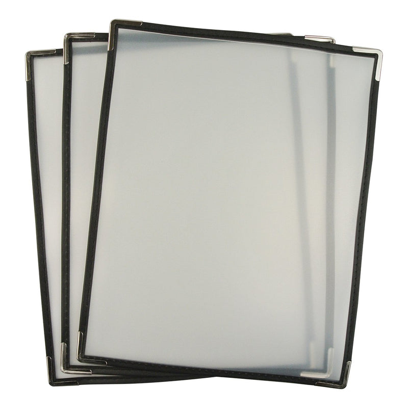 Securit Crystal Range Letter Size Menu Single Menu Cover 3 Pack