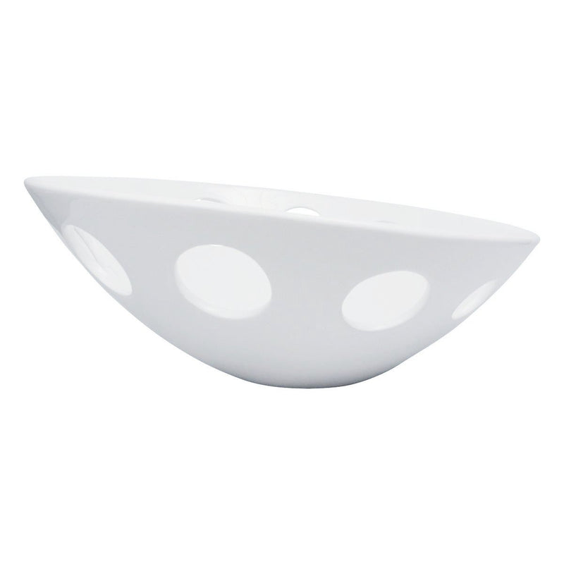 American Metalcraft PORR13 13" Inclined Porcelain Bowl With Holes