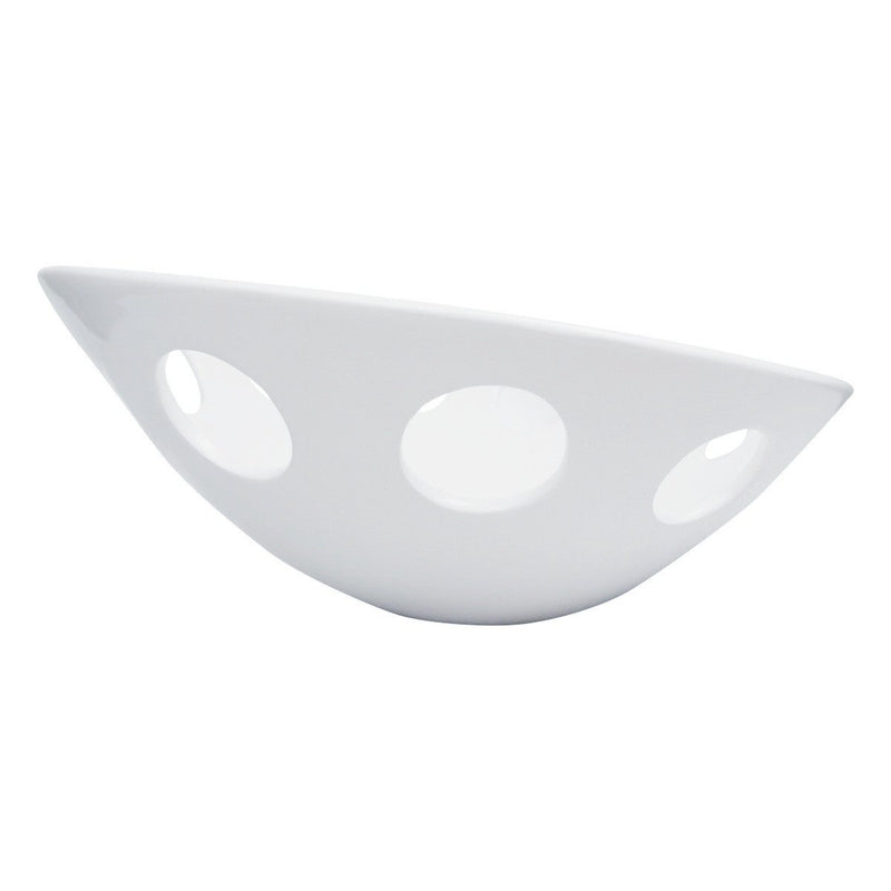 American Metalcraft PORR13 13" Inclined Porcelain Bowl With Holes