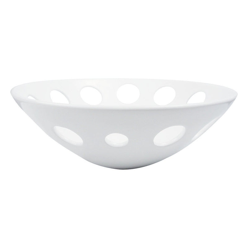 American Metalcraft PORR13 13" Inclined Porcelain Bowl With Holes