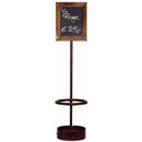 American Metalcraft WBWR1 5" x 19" 1 Bottle Display W/Chalkboard