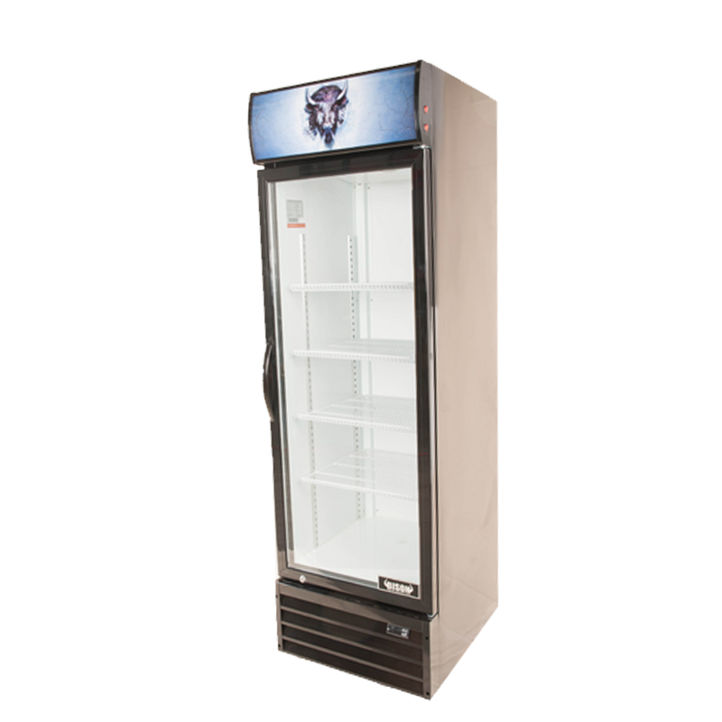 Bison BGM-15 Reach-In Glass Door Refrigerated Merchandiser 15.0 Cu. Ft.