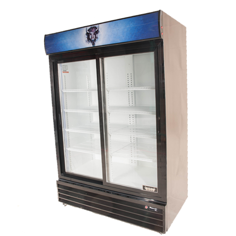 Bison BGM-49-SD Reach-In Glass Door Refrigerated Merchandiser 49.0 Cu. Ft.