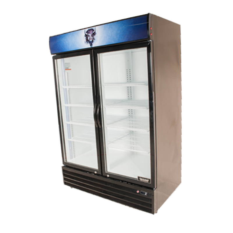 Bison BGM-49 Reach-In Glass Door Refrigerated Merchandiser 49.0 Cu. Ft.