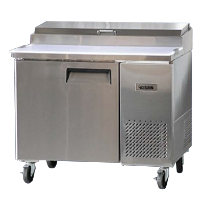Bison BPT-44 Pizza Prep Table 19.0 Cu. Ft. (6) 1/3 Size Pans