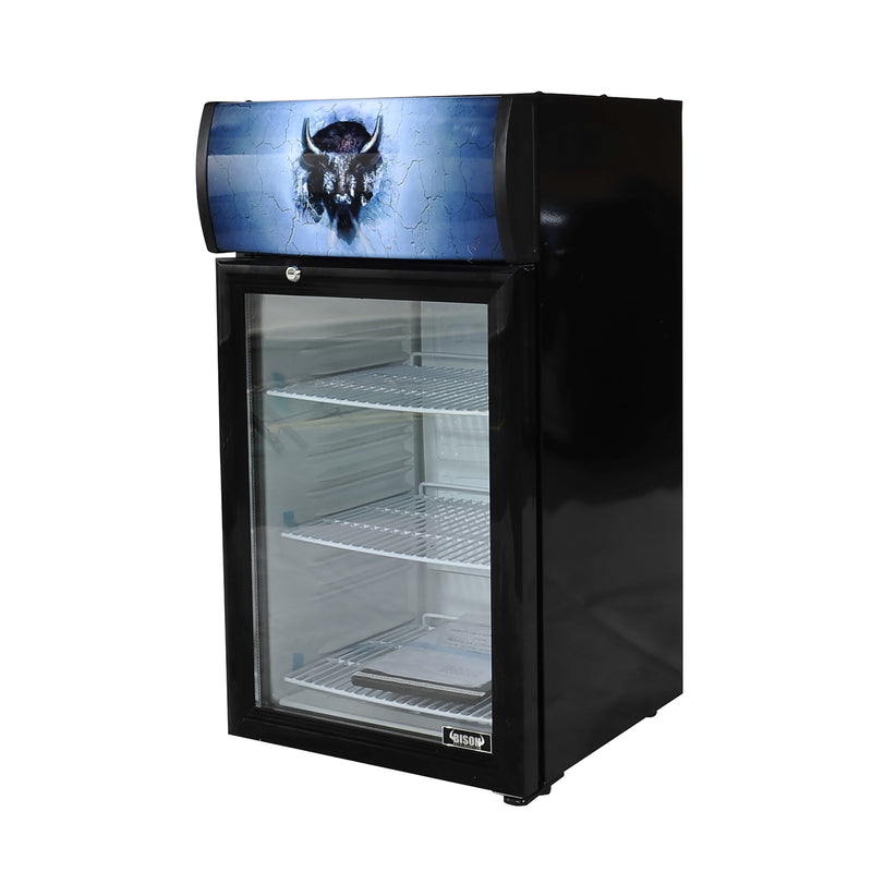 Bison BRM-1.41 Countertop Glass Door Refrigerated Merchandiser 1.41 Cu. Ft.