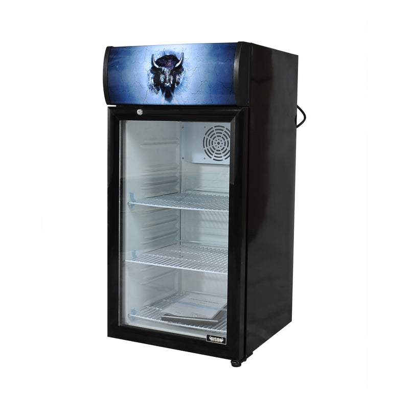Bison BRM-2.83 Countertop Glass Door Refrigerated Merchandiser 2.83 Cu. Ft.
