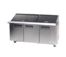 Bison BST-72-30 Mega Top Prep Table 72"W 22.6 Cu. Ft. (30) 1/6 Size Pans