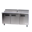 Bison BST-72 Sandwich Prep Table 72"W 19 Cu. Ft. (18) 1/6 Size Pans