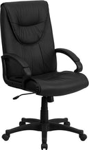 Flash Furniture BT-238-BK-GG High Back Black Leather Executive Swivel Chair