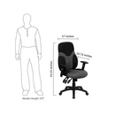 Flash Furniture High Back Ergonomic Black And Gray Mesh Swivel Task Chair With Height Adjustable Arms