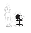 Flash Furniture Mid-Back Black Leather Ergonomic Swivel Task Chair With Arms
