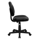Flash Furniture Mid-Back Black Leather Ergonomic Swivel Task Chair