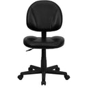 Flash Furniture Mid-Back Black Leather Ergonomic Swivel Task Chair