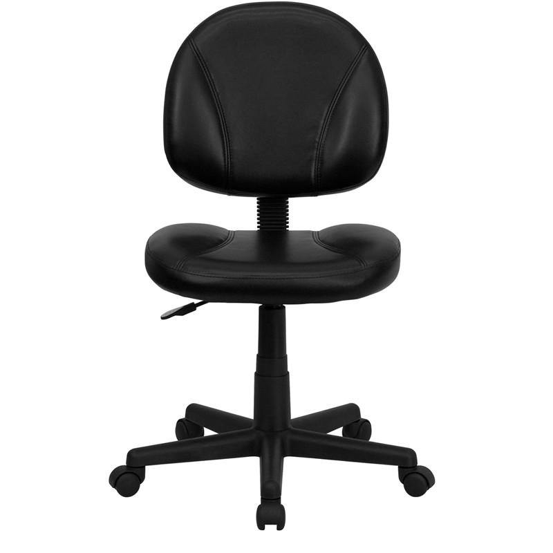Flash Furniture Mid-Back Black Leather Ergonomic Swivel Task Chair
