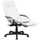 Flash Furniture High Back White Leather Executive Reclining Swivel Office Chair