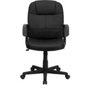 Flash Furniture Mid-Back Black Leather Executive Swivel Office Chair