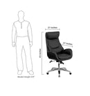 Flash Furniture High Back Black Leather Executive Swivel Office Chair With Lumbar Pillow