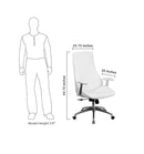 Flash Furniture High Back White Leather Executive Swivel Office Chair